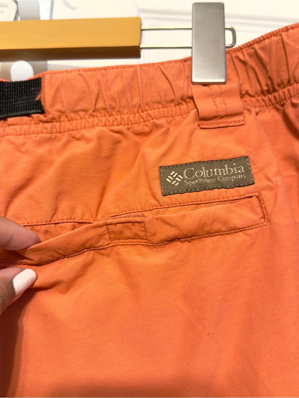 Columbia Orange Outdoor Short Orange Men Size L - Picture 9 of 11